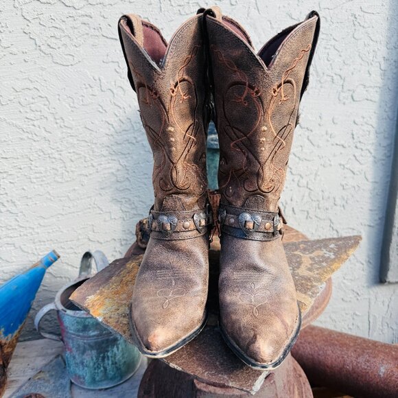 Durango Crush Heartbreaker Distressed Women's Cowboy Boots 6.5 - Picture 4 of 15